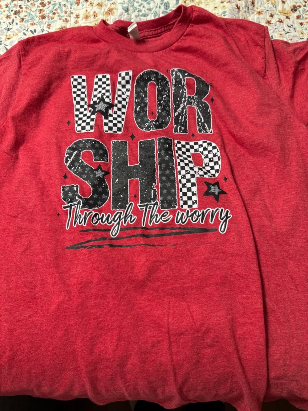 Tultex Red Crewneck Graphic Tee